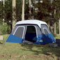 Family Tent with LED 6-Person Light Green Quick Release