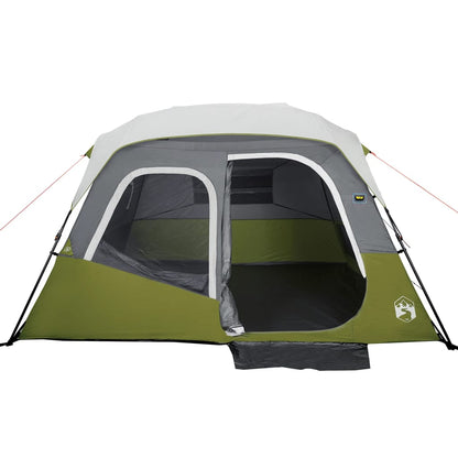 Family Tent with LED 6-Person Light Blue Quick Release