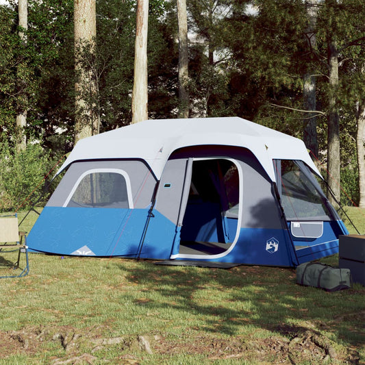 Family Tent with LED 9-Person Light Green Quick Release