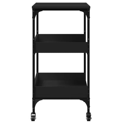 Kitchen Trolley Black 60x41x80.5 cm Engineered Wood