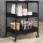 Kitchen Trolley Black 60x41x80.5 cm Engineered Wood