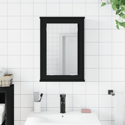 Bathroom Mirror Cabinet Black 42x12x60 cm Engineered Wood