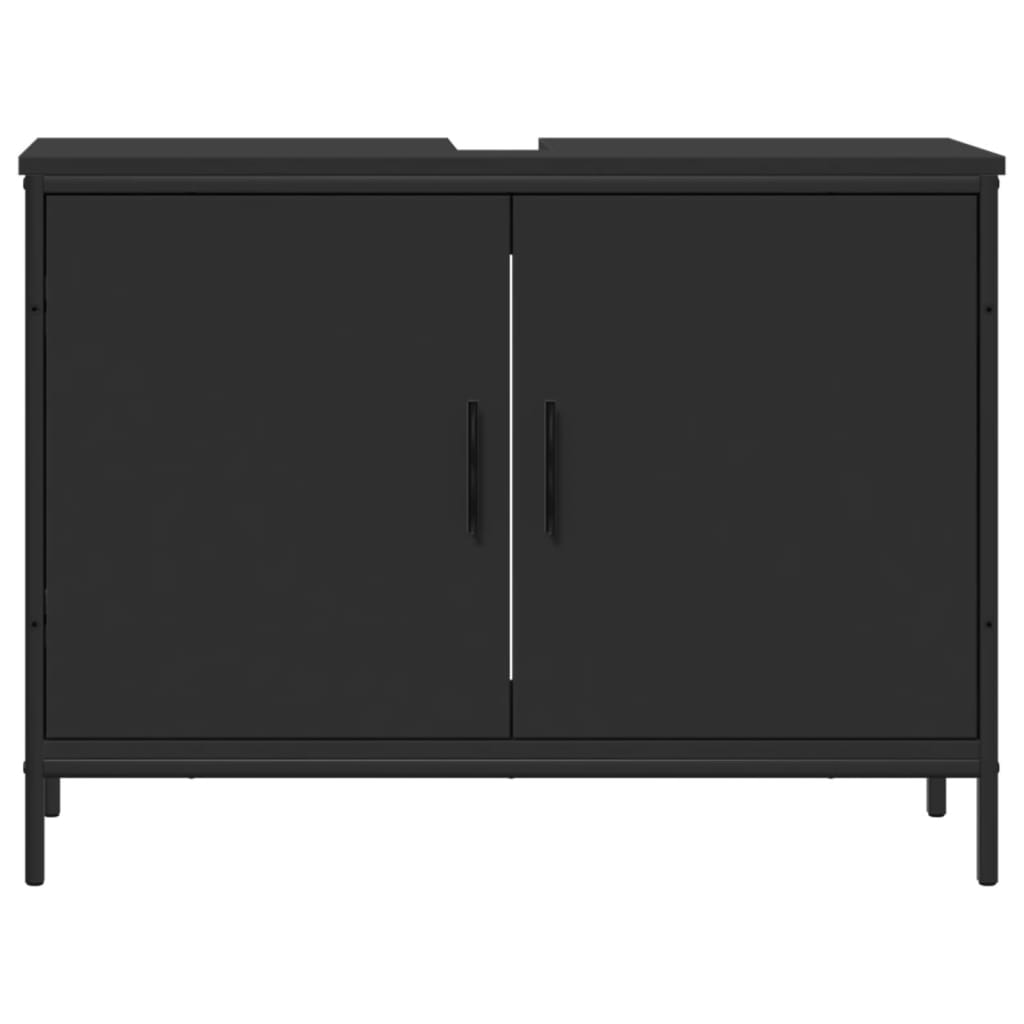 Bathroom Sink Cabinet Black 80x30x60 cm Engineered Wood