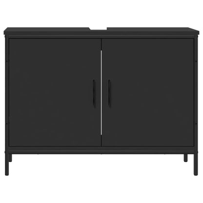 Bathroom Sink Cabinet Black 80x30x60 cm Engineered Wood