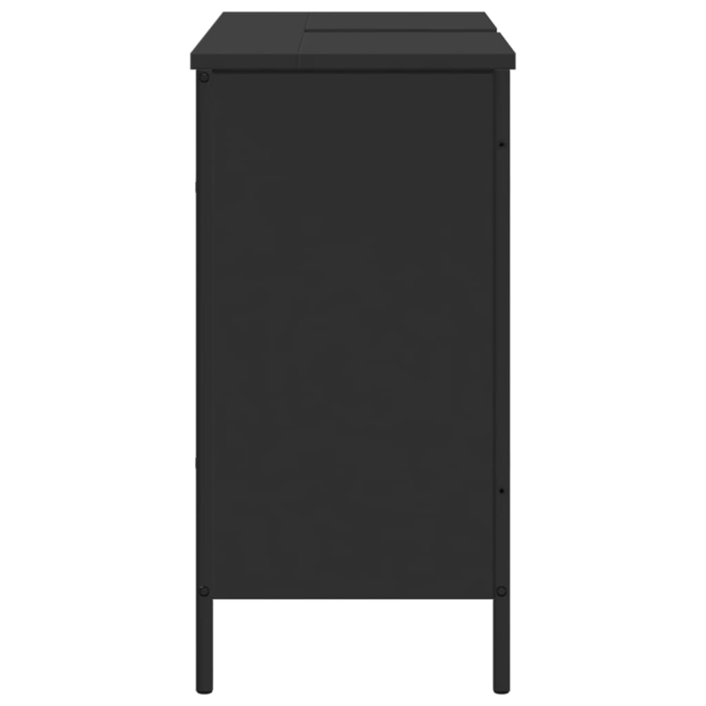 Bathroom Sink Cabinet Black 80x30x60 cm Engineered Wood