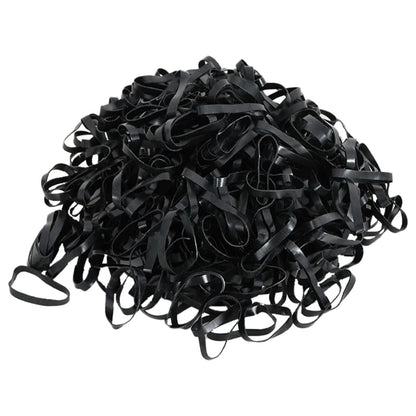 Braiding Bands for Horse 500 pcs Black Silicone