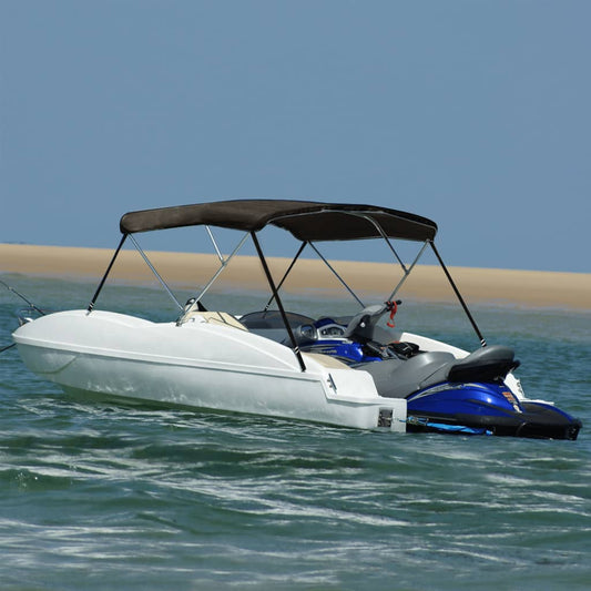 3-bow Bimini Top Black 182x184x136 cm