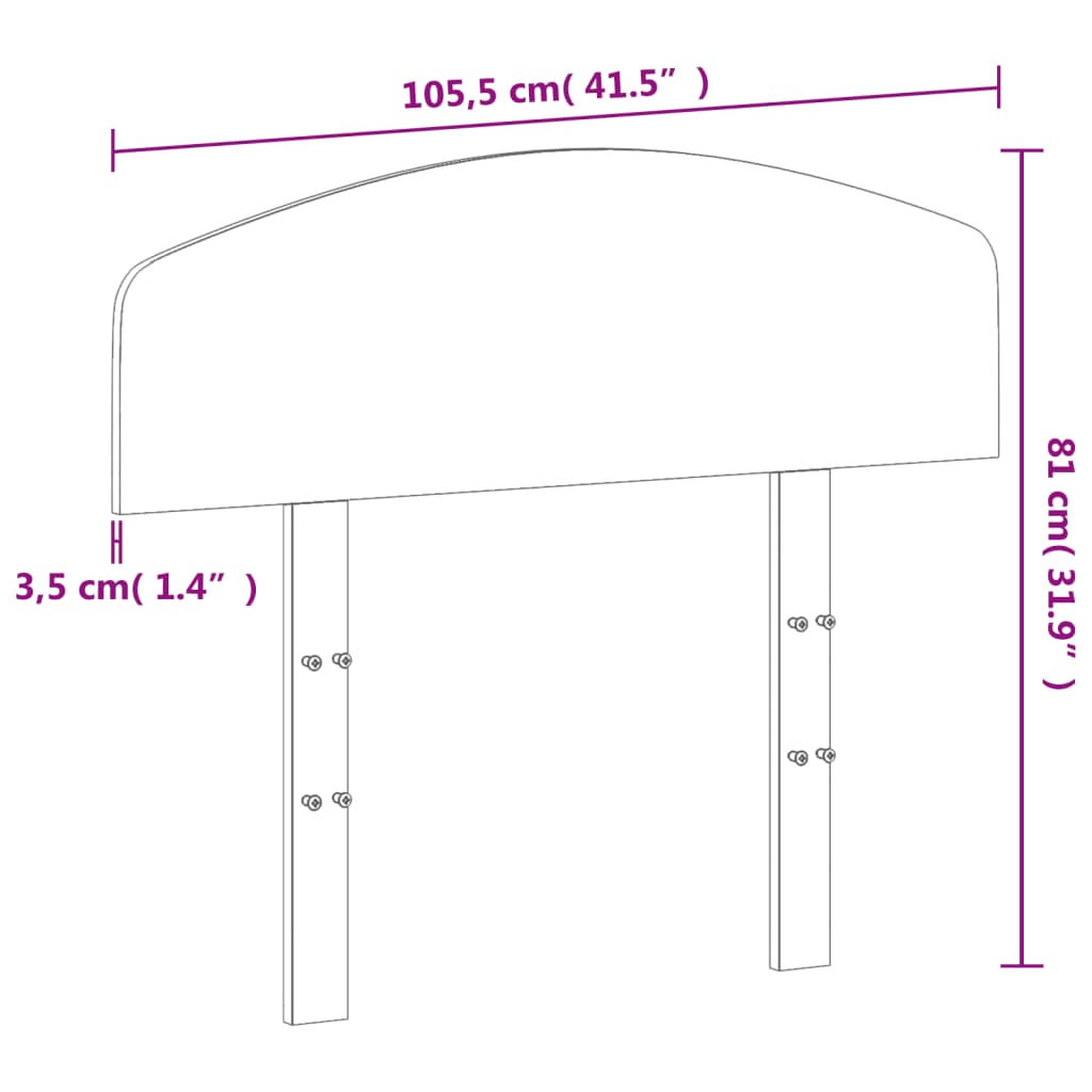 Headboard White 100 cm Solid Wood Pine