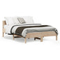 Bed Frame with Headboard 135x190 cm Double Solid Wood Pine