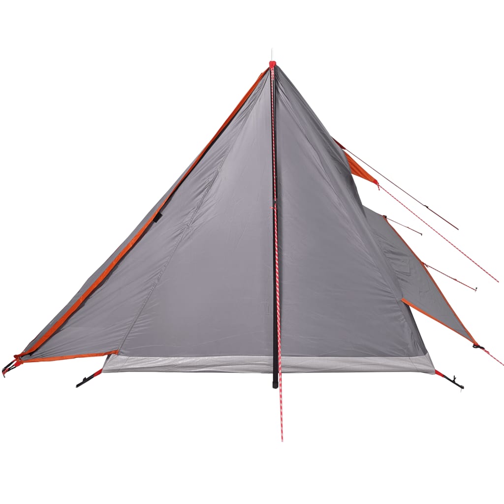 Camping Tent 2-Person Grey and Orange Waterproof