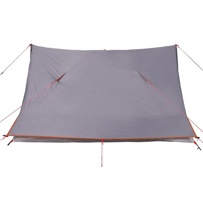 Camping Tent 2-Person Grey and Orange Waterproof