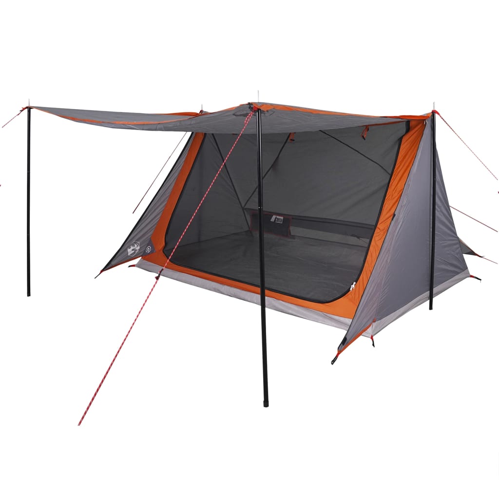 Camping Tent 2-Person Grey and Orange Waterproof