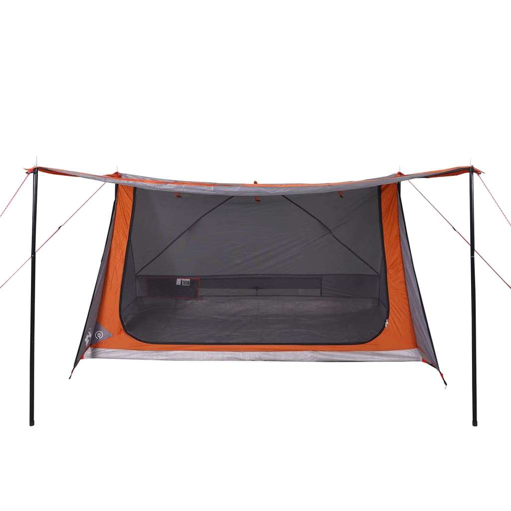 Camping Tent 2-Person Grey and Orange Waterproof