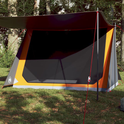 Camping Tent 2-Person Grey and Orange Waterproof