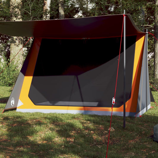 Camping Tent 2-Person Grey and Orange Waterproof