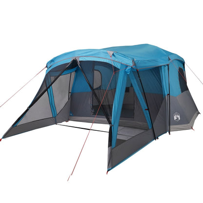 Camping Tent with Porch 4-Person Blue Waterproof