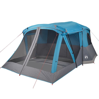 Camping Tent with Porch 4-Person Blue Waterproof