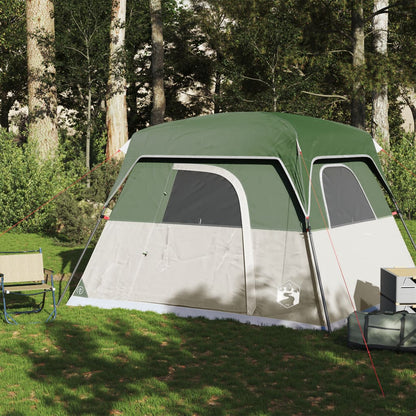 Camping Tent Cabin 4-Person Green Waterproof