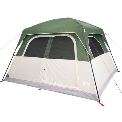 Family Tent Cabin 6-Person Green Waterproof