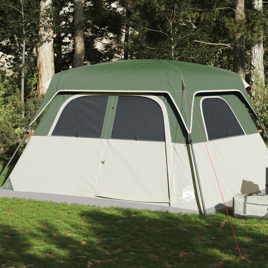 Family Tent Cabin 6-Person Green Waterproof