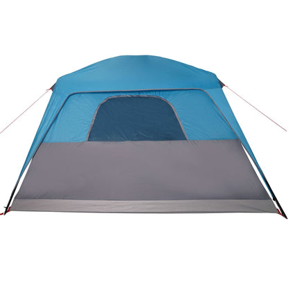 Family Tent with Porch 6-Person Blue Waterproof