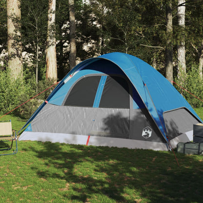 Family Tent Dome 6-Person Blue Waterproof