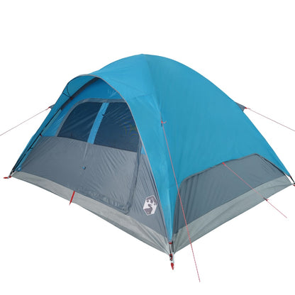 Family Tent Dome 6-Person Blue Waterproof