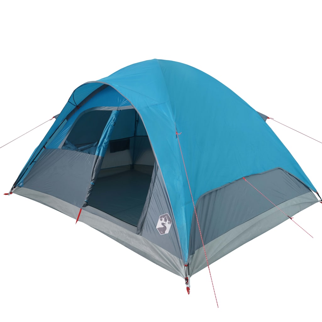 Family Tent Dome 6-Person Blue Waterproof