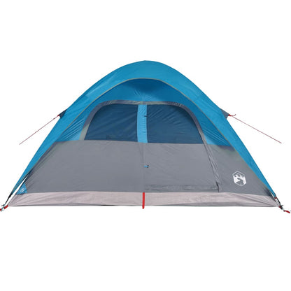 Family Tent Dome 6-Person Blue Waterproof