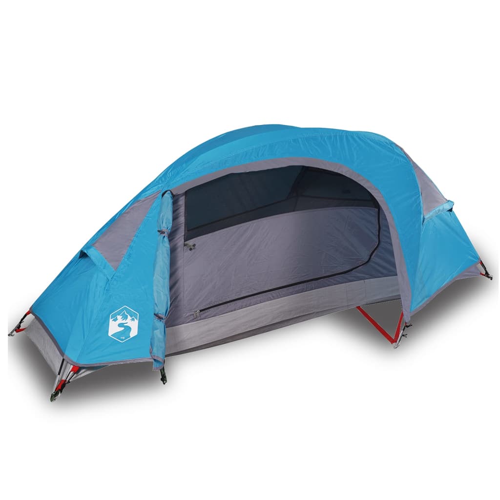 Camping Tent Dome 1-Person Blue Waterproof