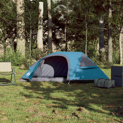 Camping Tent Dome 1-Person Blue Waterproof