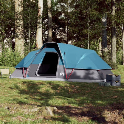 Family Tent Dome 9-Person Blue Waterproof