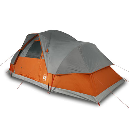 Family Tent Dome 9-Person Orange Waterproof