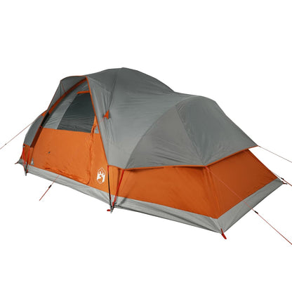 Family Tent Dome 9-Person Orange Waterproof