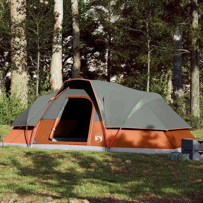 Family Tent Dome 9-Person Orange Waterproof