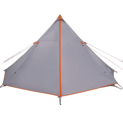 Family Tent Tipi 8-Person Grey and Orange Waterproof