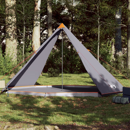 Family Tent Tipi 8-Person Grey and Orange Waterproof