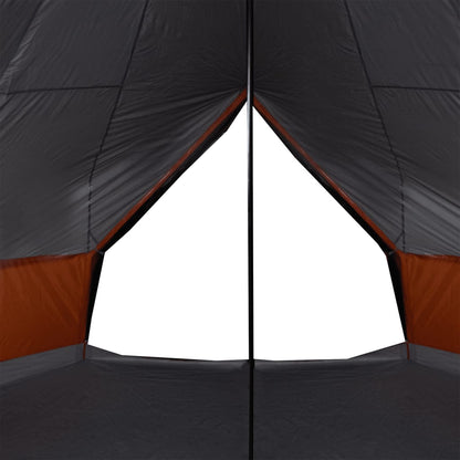 Family Tent Tipi 8-Person Grey and Orange Waterproof