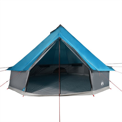 Family Tent Tipi 10-Person Blue Waterproof