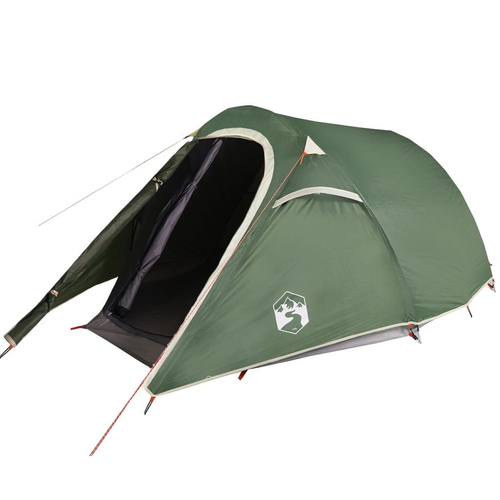 Camping Tent Tunnel 3-Person Green Waterproof