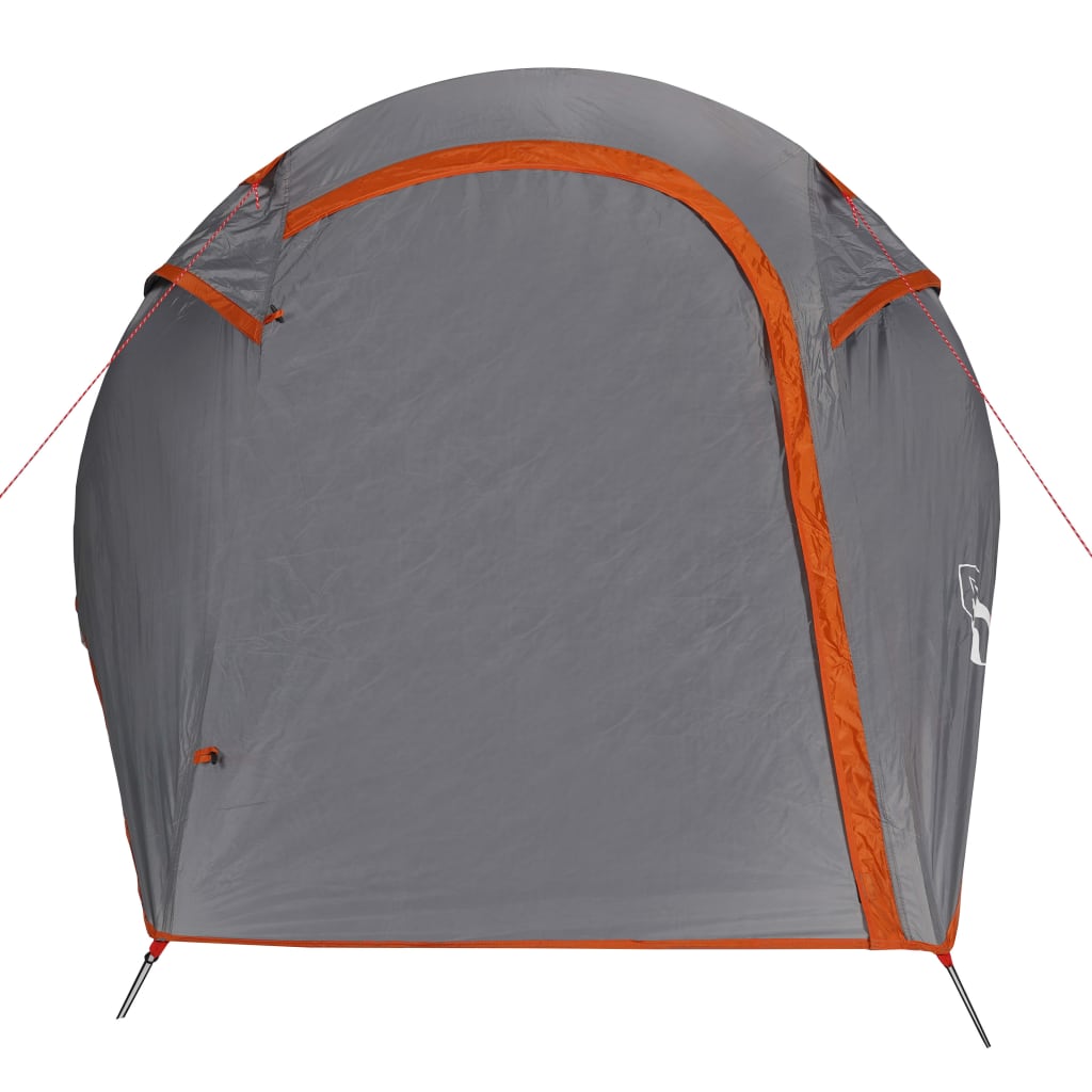 Camping Tent Tunnel 3-Person Grey and Orange Waterproof