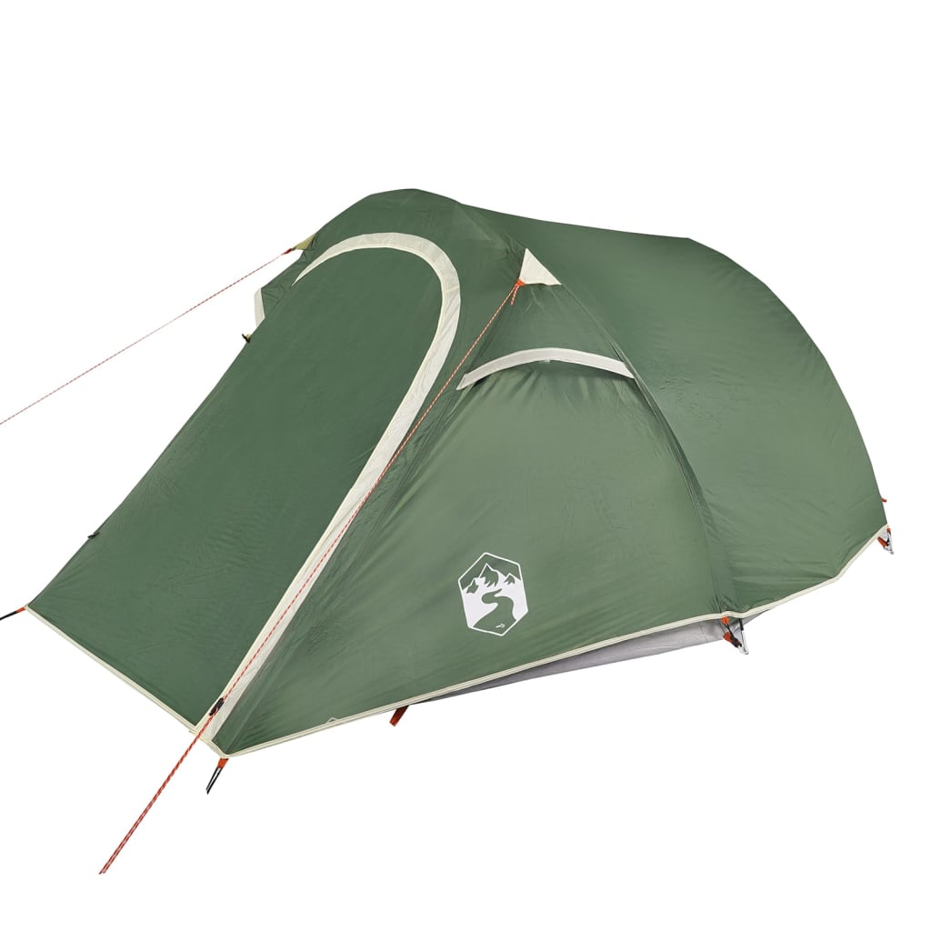 Camping Tent Tunnel 2-Person Green Waterproof