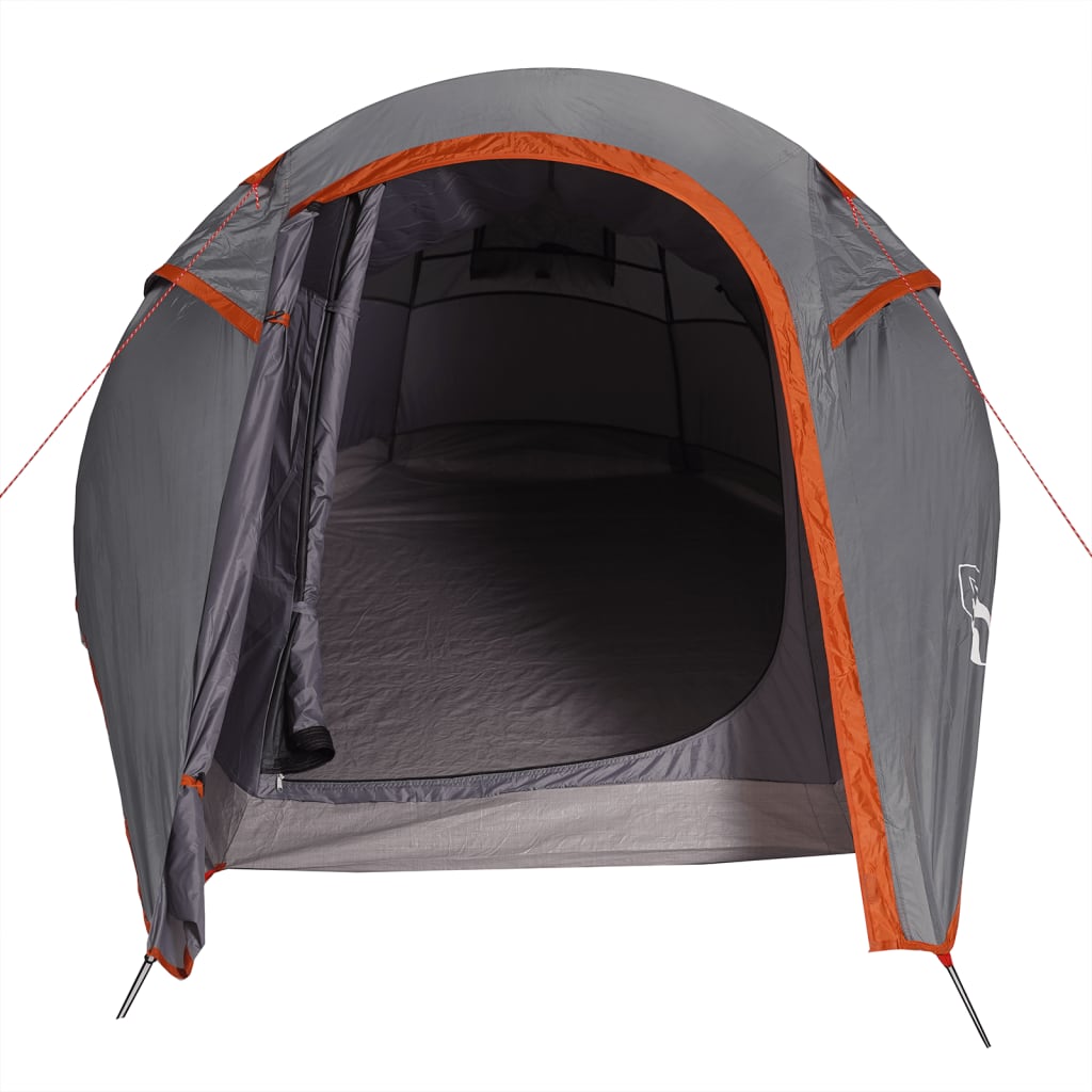 Camping Tent Tunnel 2-Person Grey and Orange Waterproof