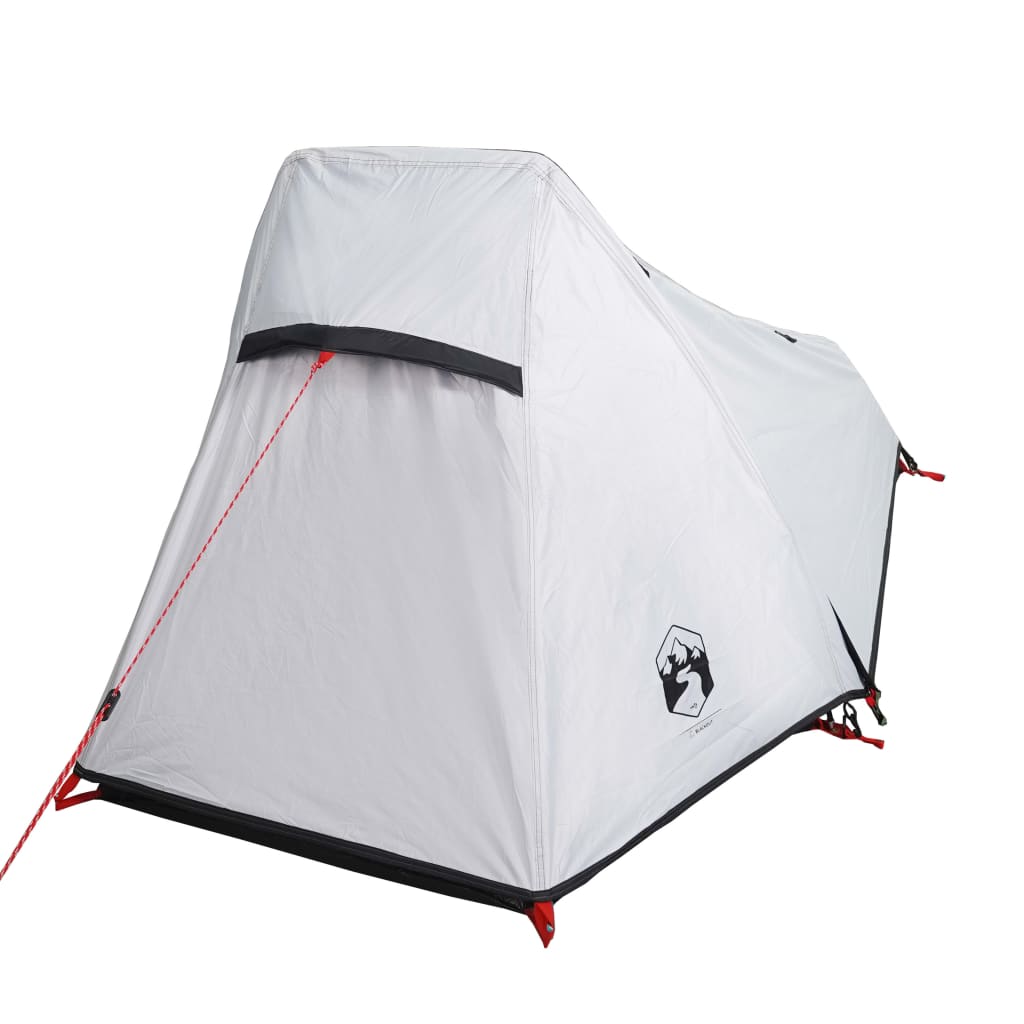 Camping Tent Tunnel 1-Person White Blackout Fabric Waterproof