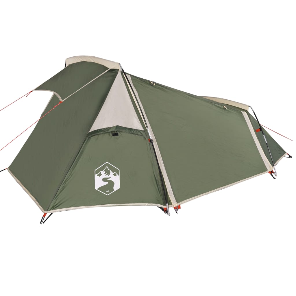 Camping Tent Tunnel 2-Person Green Waterproof