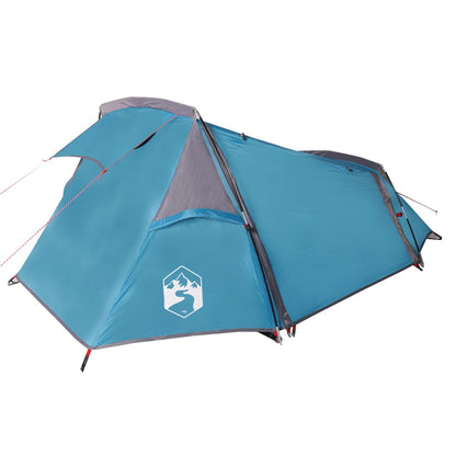 Camping Tent Tunnel 2-Person Blue Waterproof