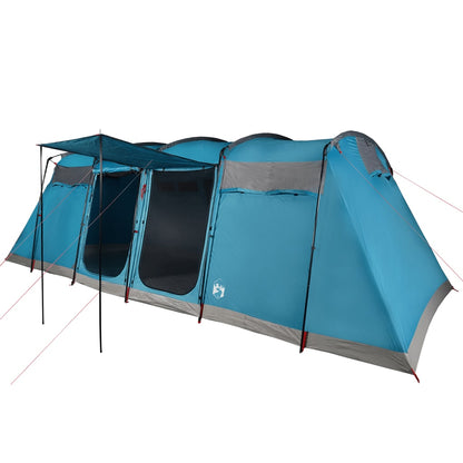 Family Tent Tunnel 8-Person Blue Waterproof