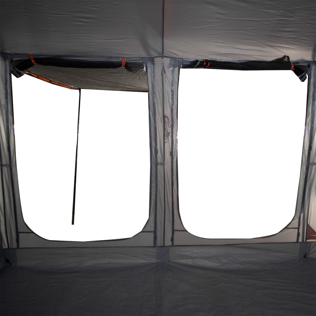 Family Tent Tunnel 8-Person Grey and Orange Waterproof