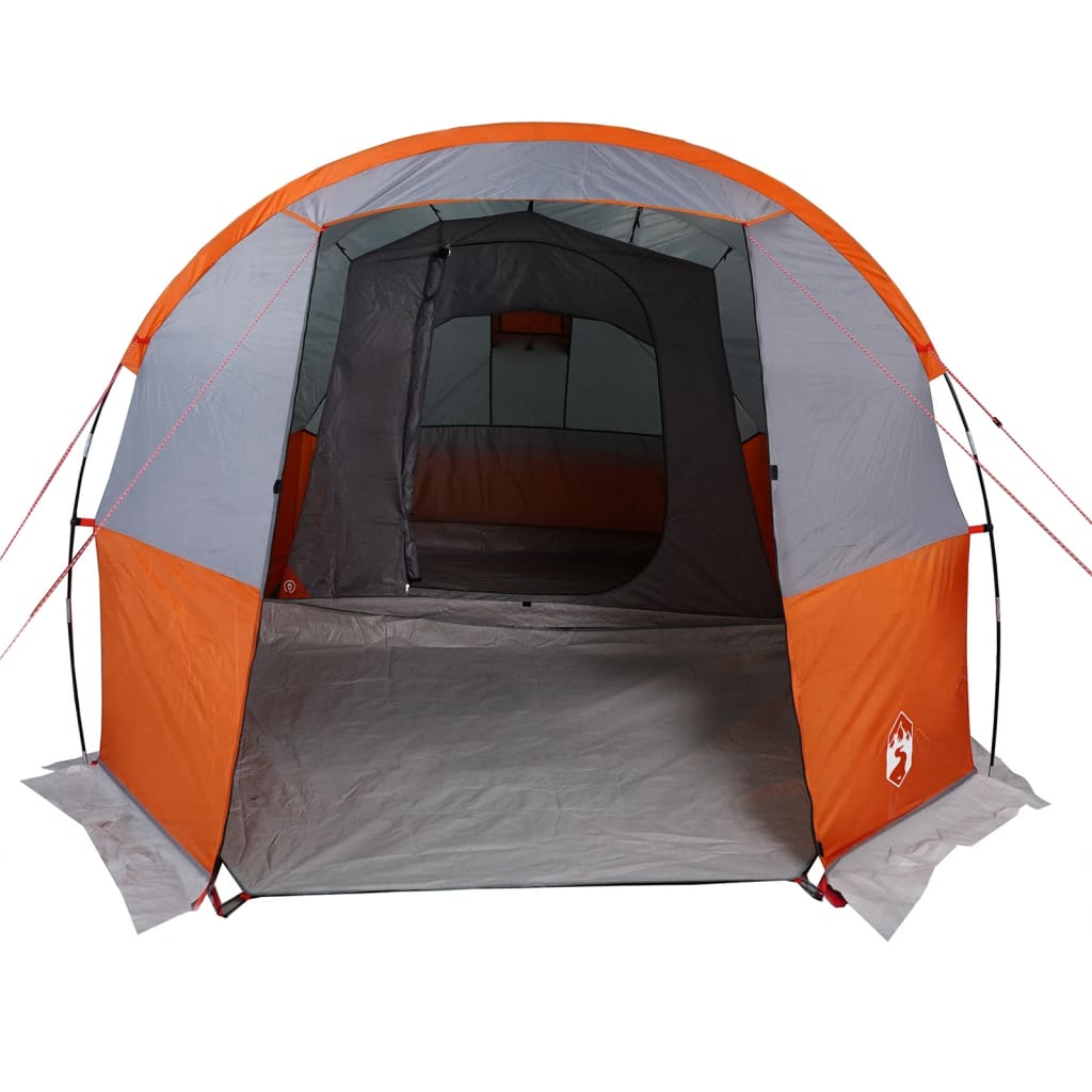 Camping Tent Tunnel 4-Person Grey and Orange Waterproof