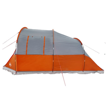 Camping Tent Tunnel 4-Person Grey and Orange Waterproof